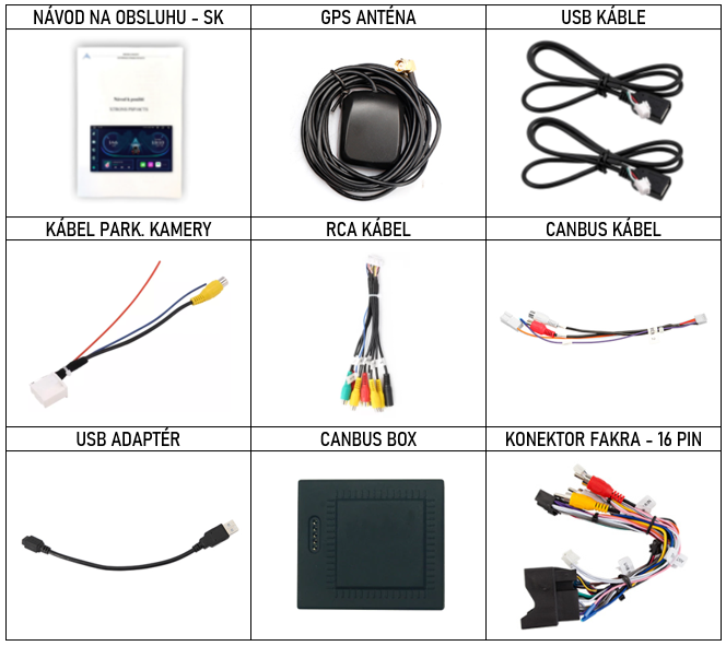 SK_Příslušenství pro XTRONS IDS70FSFBL chytré autorádio Ford evtech.cz